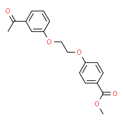 ChemSpider 2D Image | Methyl 4-[2-(3-acetylphenoxy)ethoxy]benzoate | C18H18O5