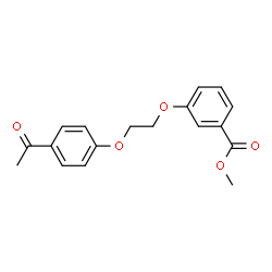 ChemSpider 2D Image | Methyl 3-[2-(4-acetylphenoxy)ethoxy]benzoate | C18H18O5