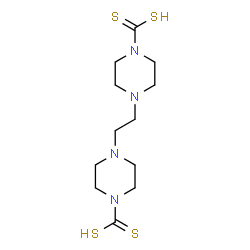ChemSpider 2D Image | 4,4'-(1,2-Ethanediyl)di(1-piperazinecarbodithioic acid) | C12H22N4S4
