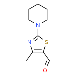 ChemSpider 2D Image | 4-methyl-2-(piperidin-1-yl)thiazole-5-carbaldehyde | C10H14N2OS