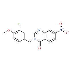 ChemSpider 2D Image | 3-(3-Fluoro-4-methoxybenzyl)-7-nitro-4(3H)-quinazolinone | C16H12FN3O4