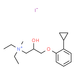 ChemSpider 2D Image | 3-(2-Cyclopropylphenoxy)-N,N-diethyl-2-hydroxy-N-methyl-1-propanaminium iodide | C17H28INO2