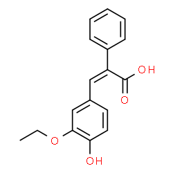 ChemSpider 2D Image | (2Z)-3-(3-Ethoxy-4-hydroxyphenyl)-2-phenylacrylic acid | C17H16O4