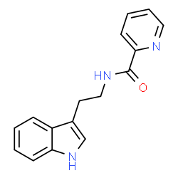 ChemSpider 2D Image | N-[2-(1H-Indol-3-yl)ethyl]-2-pyridinecarboxamide | C16H15N3O