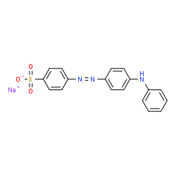 ChemSpider 2D Image | Sodium 4-[(4-anilinophenyl)diazenyl]benzenesulfonate | C18H14N3NaO3S