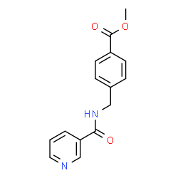 ChemSpider 2D Image | METHYL 4-{[(PYRIDIN-3-YL)FORMAMIDO]METHYL}BENZOATE | C15H14N2O3