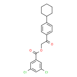 ChemSpider 2D Image | 2-(4-Cyclohexylphenyl)-2-oxoethyl 3,5-dichlorobenzoate | C21H20Cl2O3
