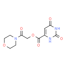 ChemSpider 2D Image | 2-(4-Morpholinyl)-2-oxoethyl 2,6-dioxo-1,2,3,6-tetrahydro-4-pyrimidinecarboxylate | C11H13N3O6