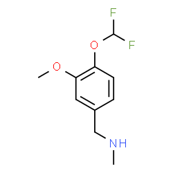 ChemSpider 2D Image | N-[4-(difluoromethoxy)-3-methoxybenzyl]-N-methylamine | C10H13F2NO2