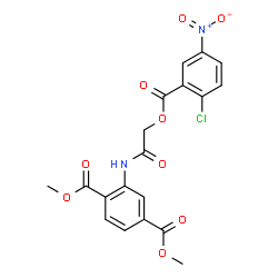 ChemSpider 2D Image | Dimethyl 2-({[(2-chloro-5-nitrobenzoyl)oxy]acetyl}amino)terephthalate | C19H15ClN2O9