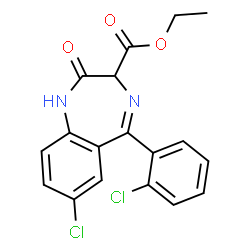 ChemSpider 2D Image | Ethyl dirazepate | C18H14Cl2N2O3
