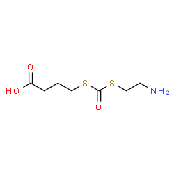 ChemSpider 2D Image | 4-({[(2-Aminoethyl)sulfanyl]carbonyl}sulfanyl)butanoic acid | C7H13NO3S2