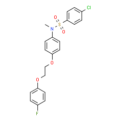 ChemSpider 2D Image | 4-Chloro-N-{4-[2-(4-fluorophenoxy)ethoxy]phenyl}-N-methylbenzenesulfonamide | C21H19ClFNO4S