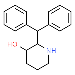 ChemSpider 2D Image | 2-(Diphenylmethyl)-3-piperidinol | C18H21NO