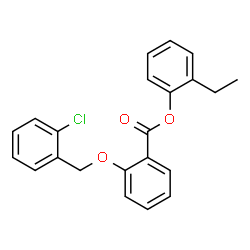 ChemSpider 2D Image | 2-Ethylphenyl 2-[(2-chlorobenzyl)oxy]benzoate | C22H19ClO3