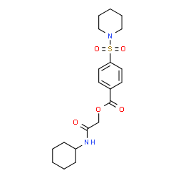 ChemSpider 2D Image | 2-(Cyclohexylamino)-2-oxoethyl 4-(1-piperidinylsulfonyl)benzoate | C20H28N2O5S