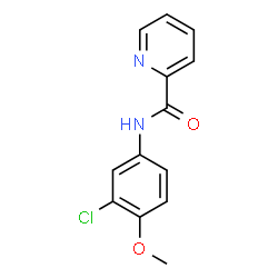 ChemSpider 2D Image | N-(3-Chloro-4-methoxyphenyl)-2-pyridinecarboxamide | C13H11ClN2O2
