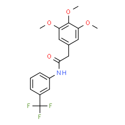 ChemSpider 2D Image | N-[3-(Trifluoromethyl)phenyl]-2-(3,4,5-trimethoxyphenyl)acetamide | C18H18F3NO4