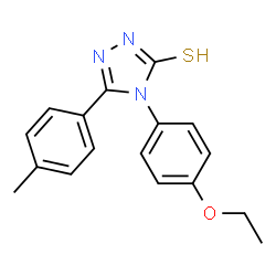 ChemSpider 2D Image | 4-(4-ethoxyphenyl)-5-(4-methylphenyl)-2H-1,2,4-triazole-3-thione | C17H17N3OS