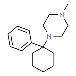 ChemSpider 2D Image | 1-Methyl-4-(1-phenylcyclohexyl)piperazine | C17H26N2