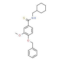 ChemSpider 2D Image | 4-(Benzyloxy)-N-(cyclohexylmethyl)-3-methoxybenzenecarbothioamide | C22H27NO2S