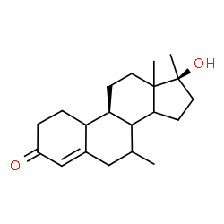 ChemSpider 2D Image | (8xi,10xi,13xi,14xi,17beta)-17-Hydroxy-7,17-dimethylestr-4-en-3-one | C20H30O2