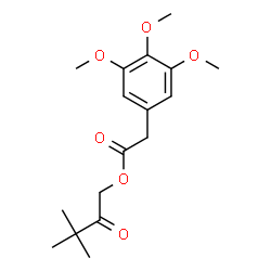 ChemSpider 2D Image | 3,3-Dimethyl-2-oxobutyl (3,4,5-trimethoxyphenyl)acetate | C17H24O6