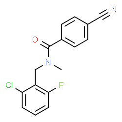 ChemSpider 2D Image | N-(2-Chloro-6-fluorobenzyl)-4-cyano-N-methylbenzamide | C16H12ClFN2O