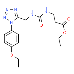 ChemSpider 2D Image | Ethyl N-({[1-(4-ethoxyphenyl)-1H-tetrazol-5-yl]methyl}carbamoyl)-beta-alaninate | C16H22N6O4