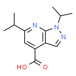 ChemSpider 2D Image | 1,6-Diisopropyl-1H-pyrazolo[3,4-b]pyridine-4-carboxylic acid | C13H17N3O2