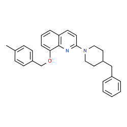 ChemSpider 2D Image | 2-(4-Benzyl-1-piperidinyl)-8-[(4-methylbenzyl)oxy]quinoline | C29H30N2O