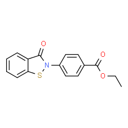 ChemSpider 2D Image | Ethyl 4-(3-oxo-1,2-benzothiazol-2(3H)-yl)benzoate | C16H13NO3S