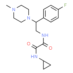 ChemSpider 2D Image | N-Cyclopropyl-N'-[2-(4-fluorophenyl)-2-(4-methyl-1-piperazinyl)ethyl]ethanediamide | C18H25FN4O2