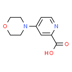 ChemSpider 2D Image | 4-(4-Morpholinyl)-2-pyridinecarboxylic acid | C10H12N2O3