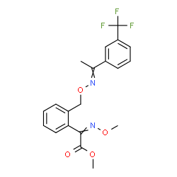 ChemSpider 2D Image | Methyl (methoxyimino)(2-{[({1-[3-(trifluoromethyl)phenyl]ethylidene}amino)oxy]methyl}phenyl)acetate | C20H19F3N2O4
