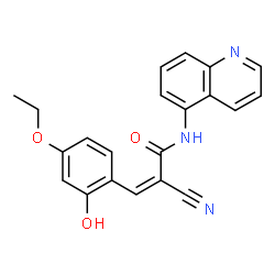 ChemSpider 2D Image | (2Z)-2-Cyano-3-(4-ethoxy-2-hydroxyphenyl)-N-(5-quinolinyl)acrylamide | C21H17N3O3