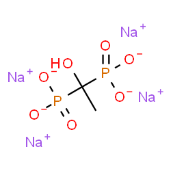 ChemSpider 2D Image | Tetrasodium (1-hydroxy-1,1-ethanediyl)bis(phosphonate) | C2H4Na4O7P2