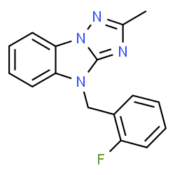 ChemSpider 2D Image | 4-(2-Fluorobenzyl)-2-methyl-4H-[1,2,4]triazolo[1,5-a]benzimidazole | C16H13FN4