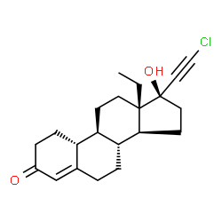 ChemSpider 2D Image | Chloroethynyl norgestrel | C21H27ClO2