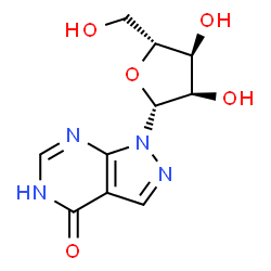 ChemSpider 2D Image | Allopurinol riboside | C10H12N4O5