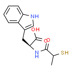 ChemSpider 2D Image | N-(2-Sulfanylpropanoyl)tryptophan | C14H16N2O3S
