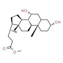 ChemSpider 2D Image | Methyl (3alpha,7alpha)-3,7-dihydroxycholan-24-oate | C25H42O4