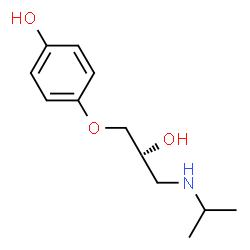 ChemSpider 2D Image | 4-[(2R)-2-Hydroxy-3-(isopropylamino)propoxy]phenol | C12H19NO3