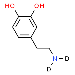 ChemSpider 2D Image | 4-[2-(~2~H_2_)Aminoethyl]-1,2-benzenediol | C8H9D2NO2