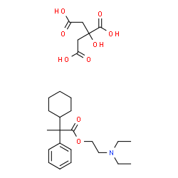 ChemSpider 2D Image | 2-(Diethylamino)ethyl 2-cyclohexyl-2-phenylpropanoate 2-hydroxy-1,2,3-propanetricarboxylate (1:1) | C27H41NO9