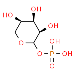 ChemSpider 2D Image | 1-O-Phosphono-D-ribopyranose | C5H11O8P