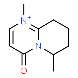 ChemSpider 2D Image | 1,6-Dimethyl-4-oxo-6,7,8,9-tetrahydro-4H-pyrido[1,2-a]pyrimidin-1-ium | C10H15N2O