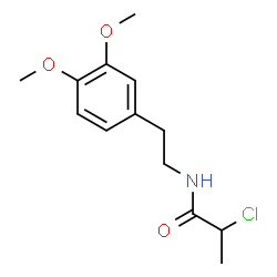 ChemSpider 2D Image | 2-Chloro-N-[2-(3,4-dimethoxyphenyl)ethyl]propanamide | C13H18ClNO3