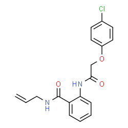 ChemSpider 2D Image | N-Allyl-2-{[(4-chlorophenoxy)acetyl]amino}benzamide | C18H17ClN2O3