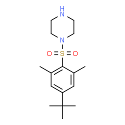 ChemSpider 2D Image | 1-[(4-tert-butyl-2,6-dimethylphenyl)sulfonyl]piperazine | C16H26N2O2S